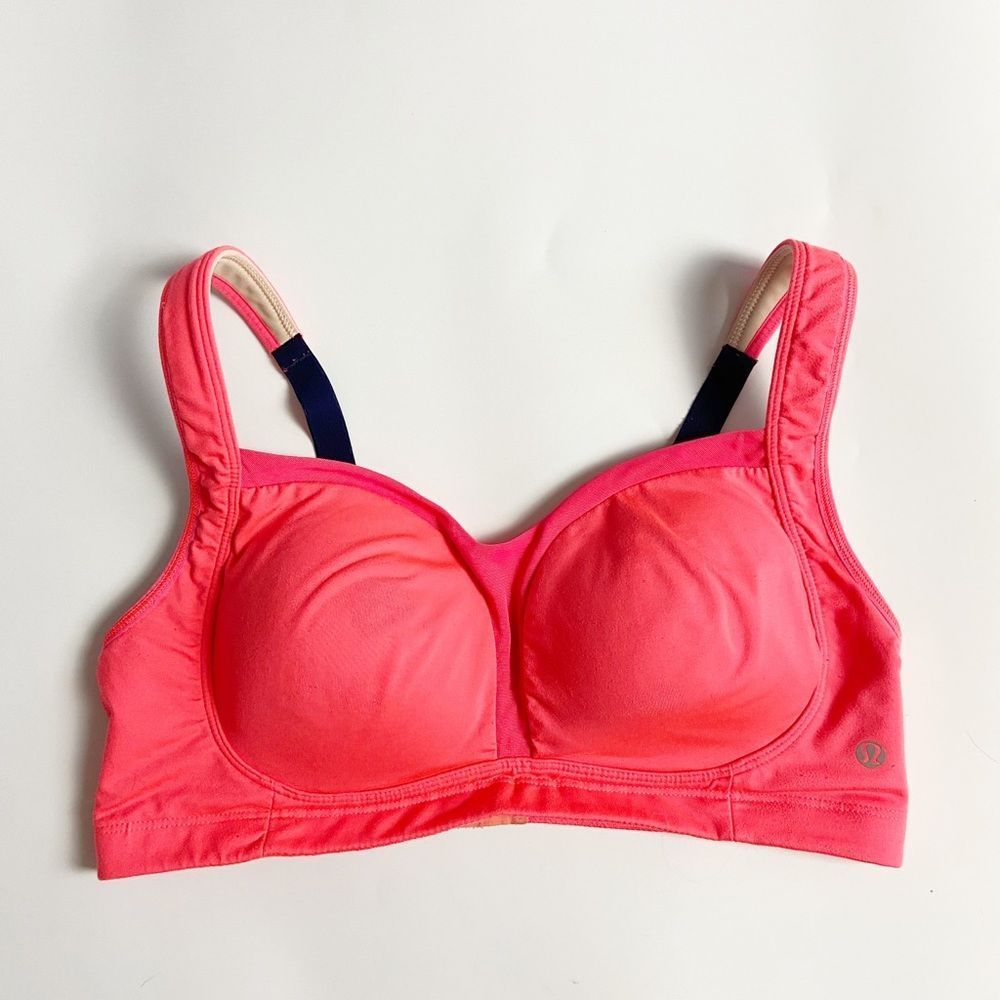Lululemon Ta Ta Tamer II Bra Electric Coral Deep Navy - Size 38D